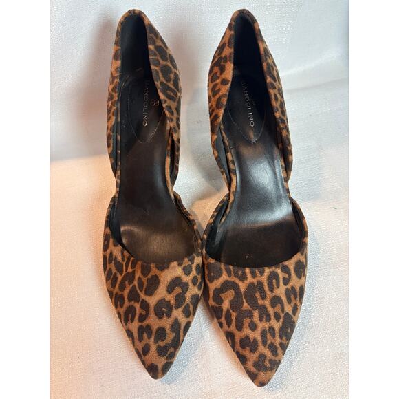 Leopard Print Pumps by Bandolino Womens size 81/2 d'Orsay Pointed Toe Heels - Picture 2 of 10